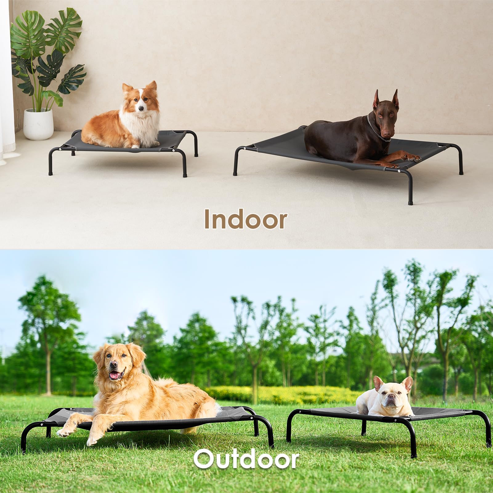 EHEYCIGA XXL portable design makes travel and camping easier for pet owners.