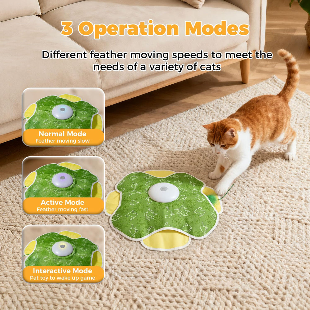 EHWZ cat toy sleep mode 5 minutes helps conserve power between playtimes.