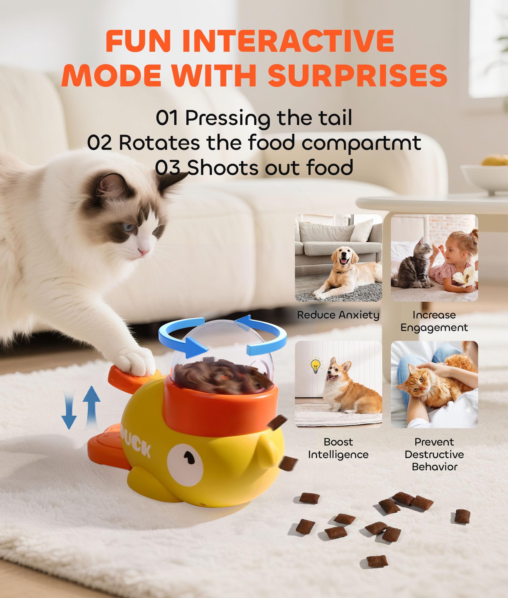 Ideal for learning independence as pets explore treats during outings.