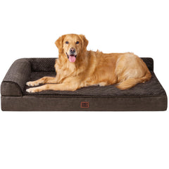 EHEYCIGA memory foam dog bed with egg crate foam for XXL comfort and support