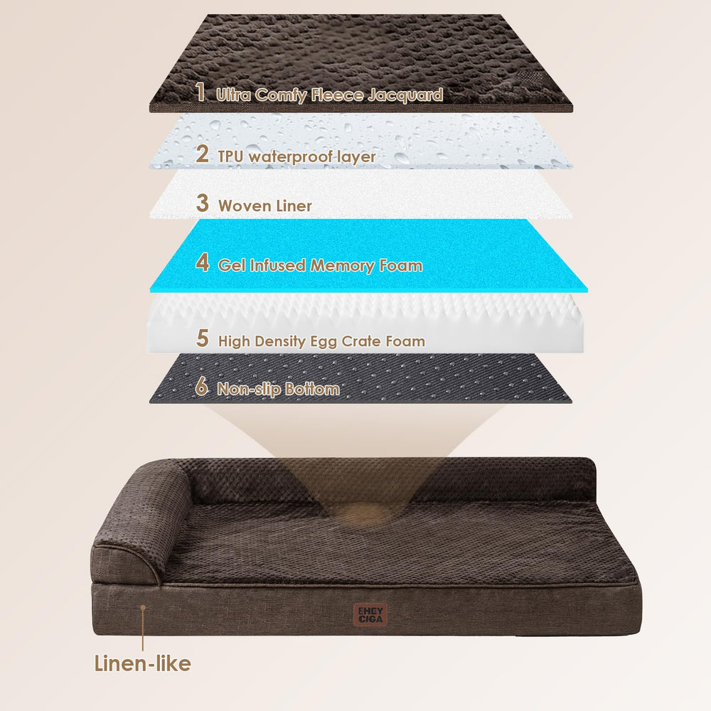 EHEYCIGA soft flannel surface with anti-slip bottom helps pets settle quickly