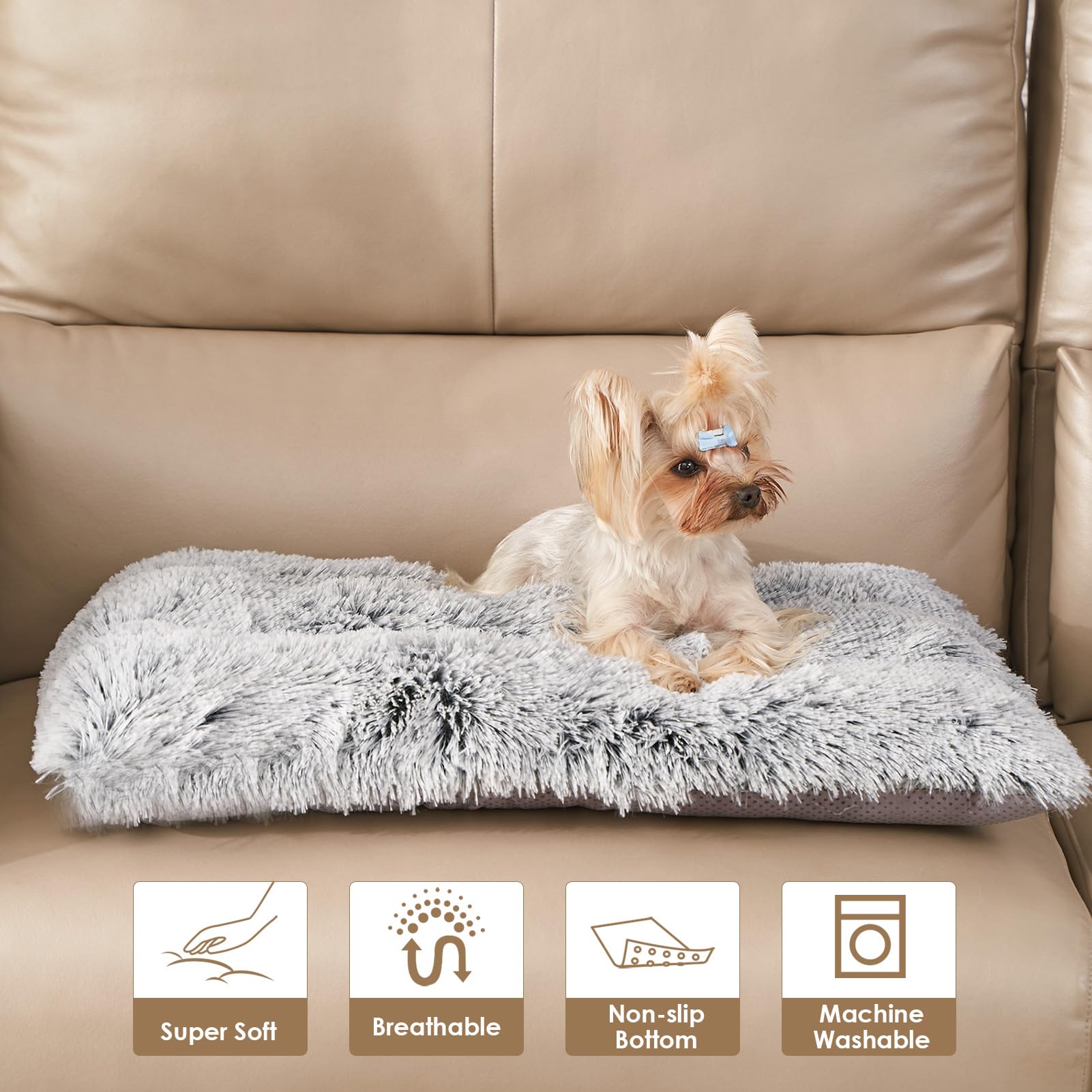 EHEYCIGA fluffy machine-washable bed simplifies cleanup after playful adventures