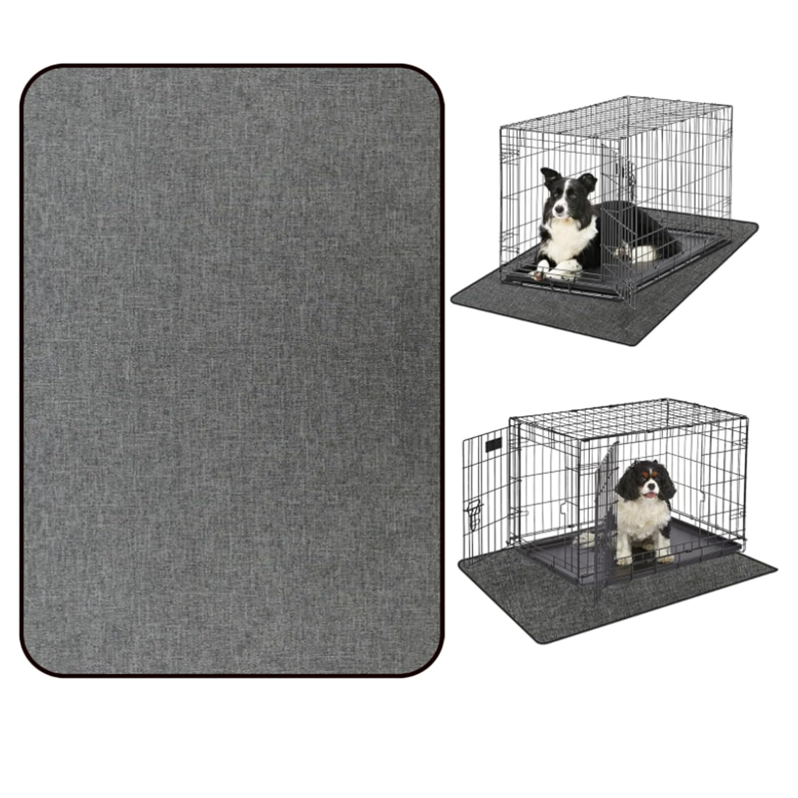 Ehzyaz dog crate mat liner with absorbent surface keeps crate dry.