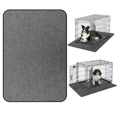 Ehzyaz dog crate mat liner with absorbent surface keeps crate dry.