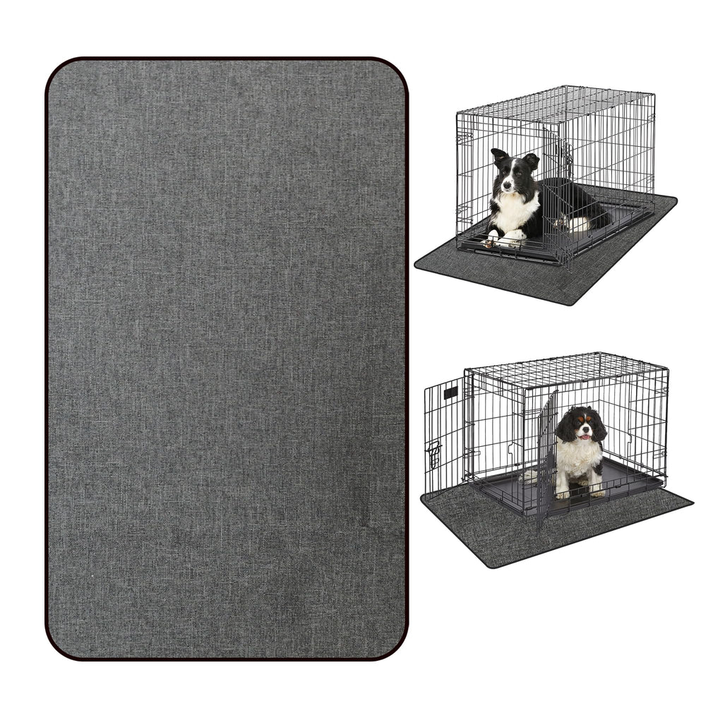 Ehzyaz dog crate mat liner absorbs urine on top layer for clean, dry crates.