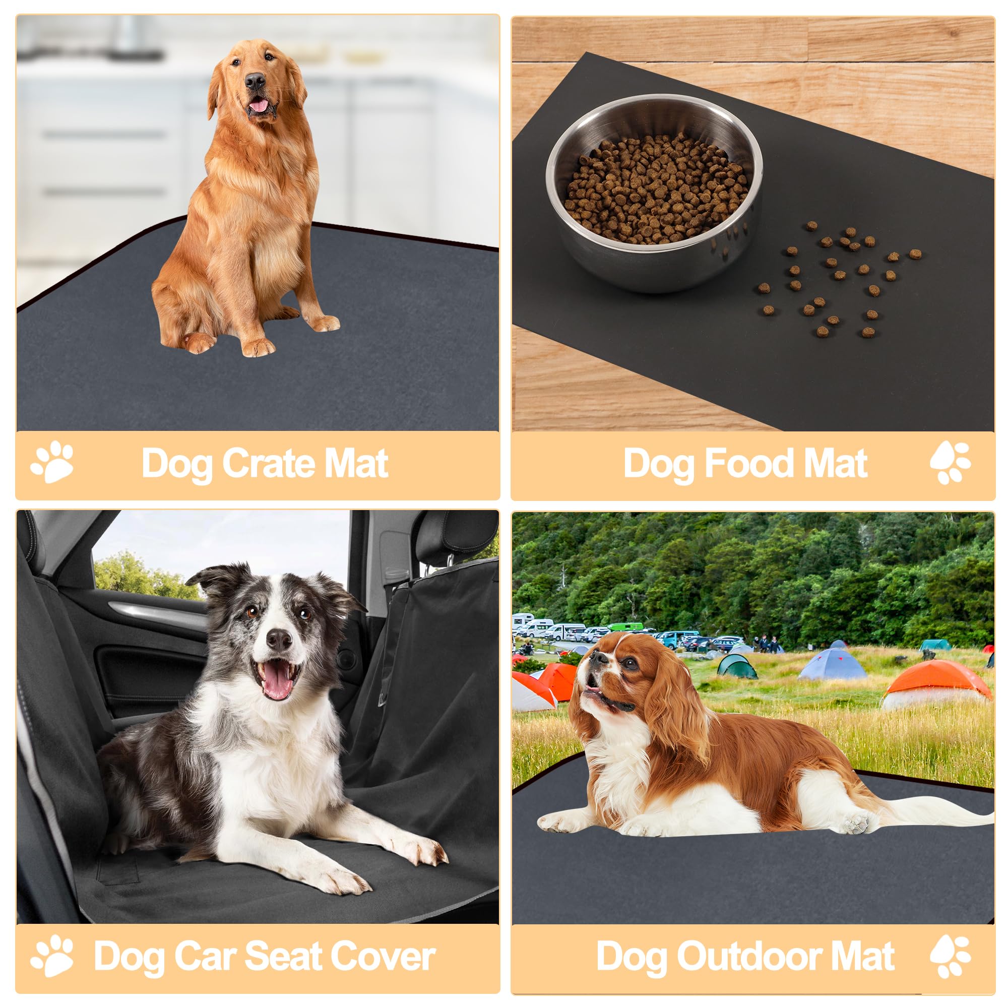 Ehzyaz dog crate mat liner sits non-slip to stay in place.