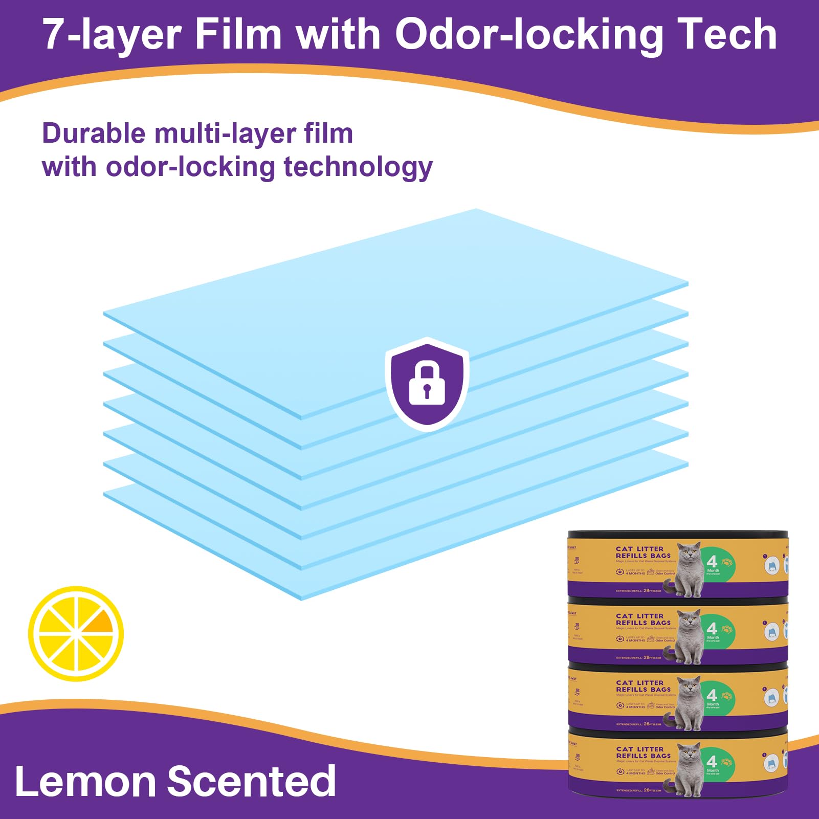 eiekako cat litter refills 28ft roll unrolled highlights extended use per roll