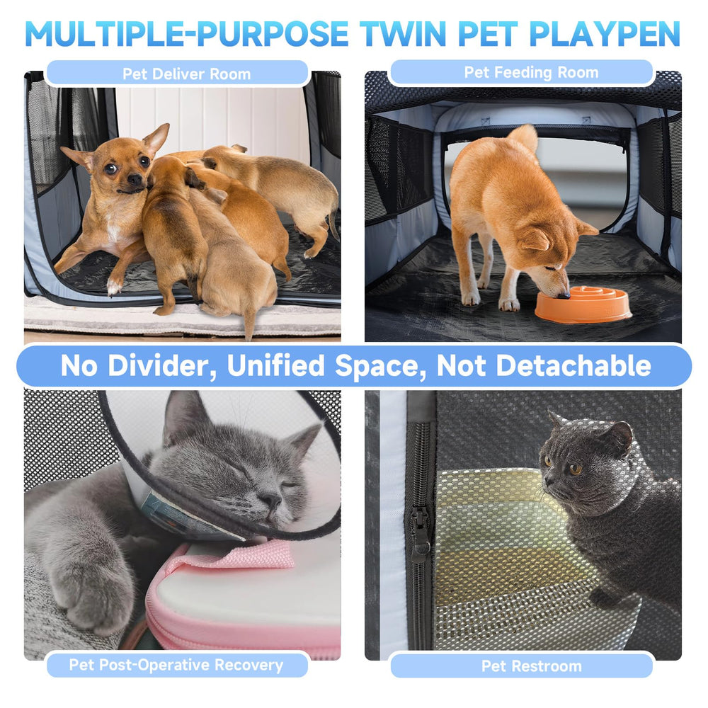 EighteenTek breathable mesh windows provide airflow and visibility for calm pets.
