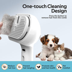 Eilimy Pet Grooming Brush soft bristles close-up showing fur glide for shedding reduction
