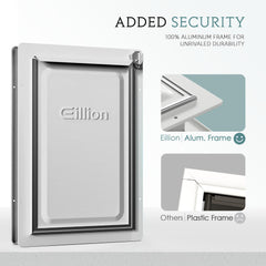 Eillion dog door with 3 flaps and magnetic seals reduces drafts while keeping pets comfortable.