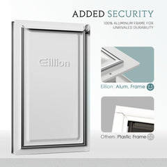 Eillion exterior-door installation view shows adjustable tunnel for precise fit.
