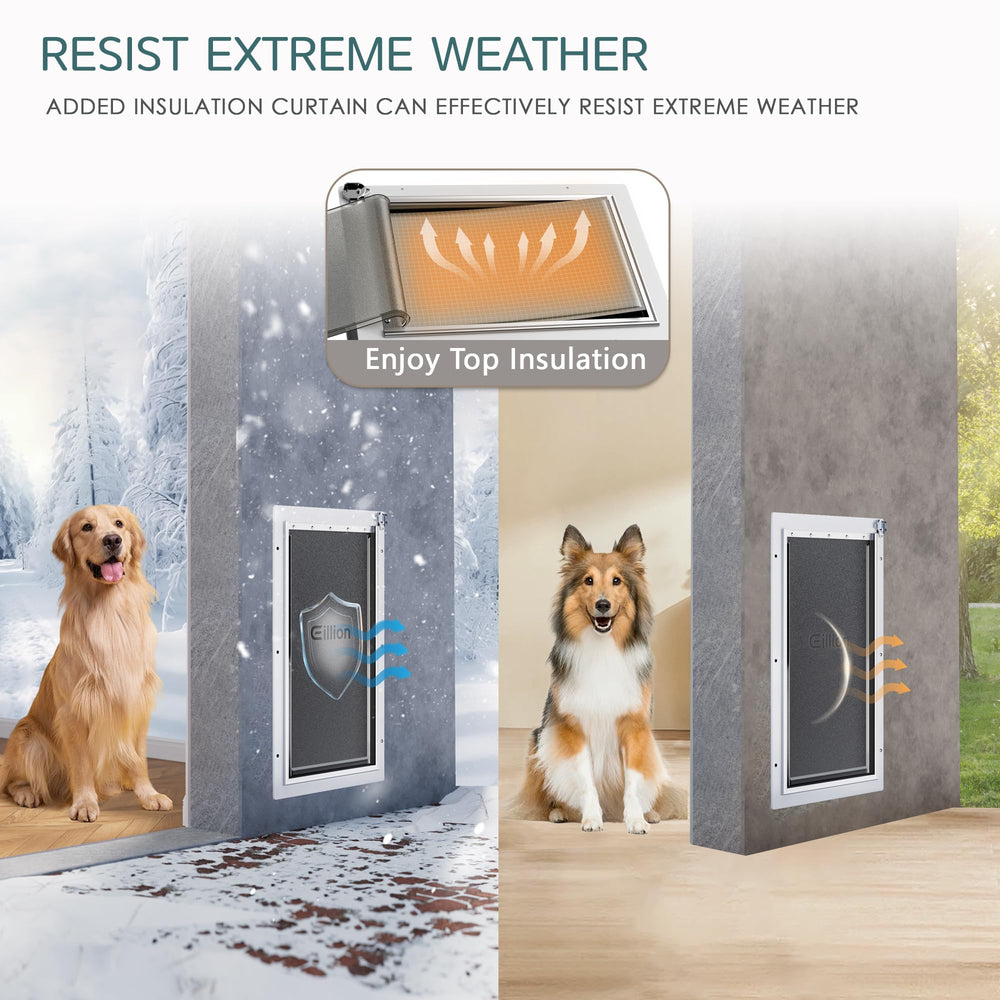 Eillion insulated 3-flap design minimizes drafts and improves indoor comfort.
