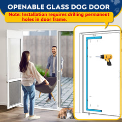 Eillion XLarge dog door frame closeup metal highlighting durable construction
