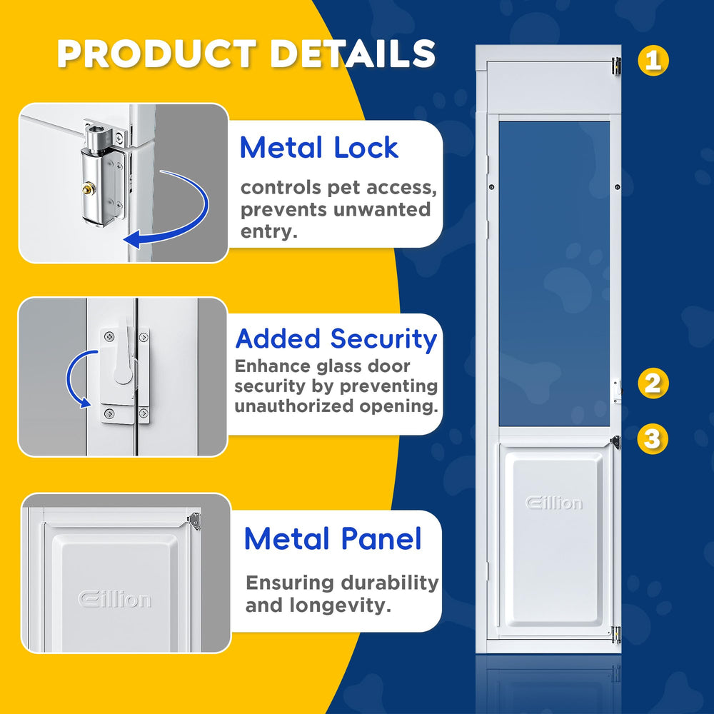 Eillion XLarge dog door safety lock for controlled pet access