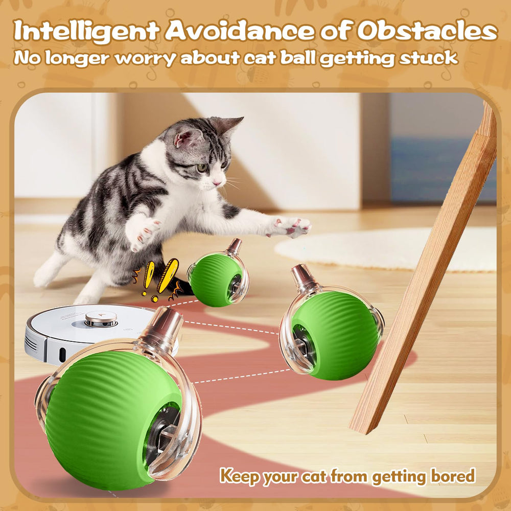 Eiruseed interactive cat ball green indoor-play companion for curious felines.