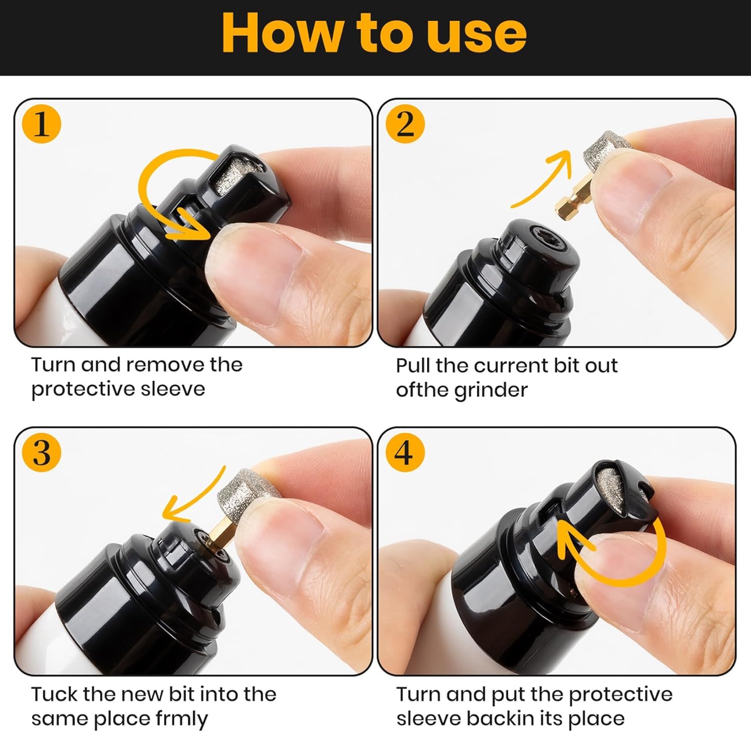 EISNZLAN Nail Grinder USB rechargeable battery indicating long life and convenience