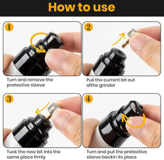 EISNZLAN Nail Grinder USB rechargeable battery indicating long life and convenience