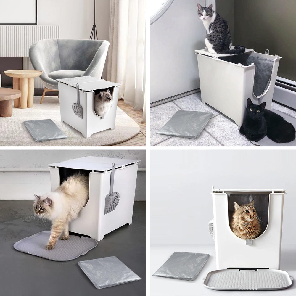 EKEPIN Modkat Type F liner in use with tidy, mess-free litter changes.