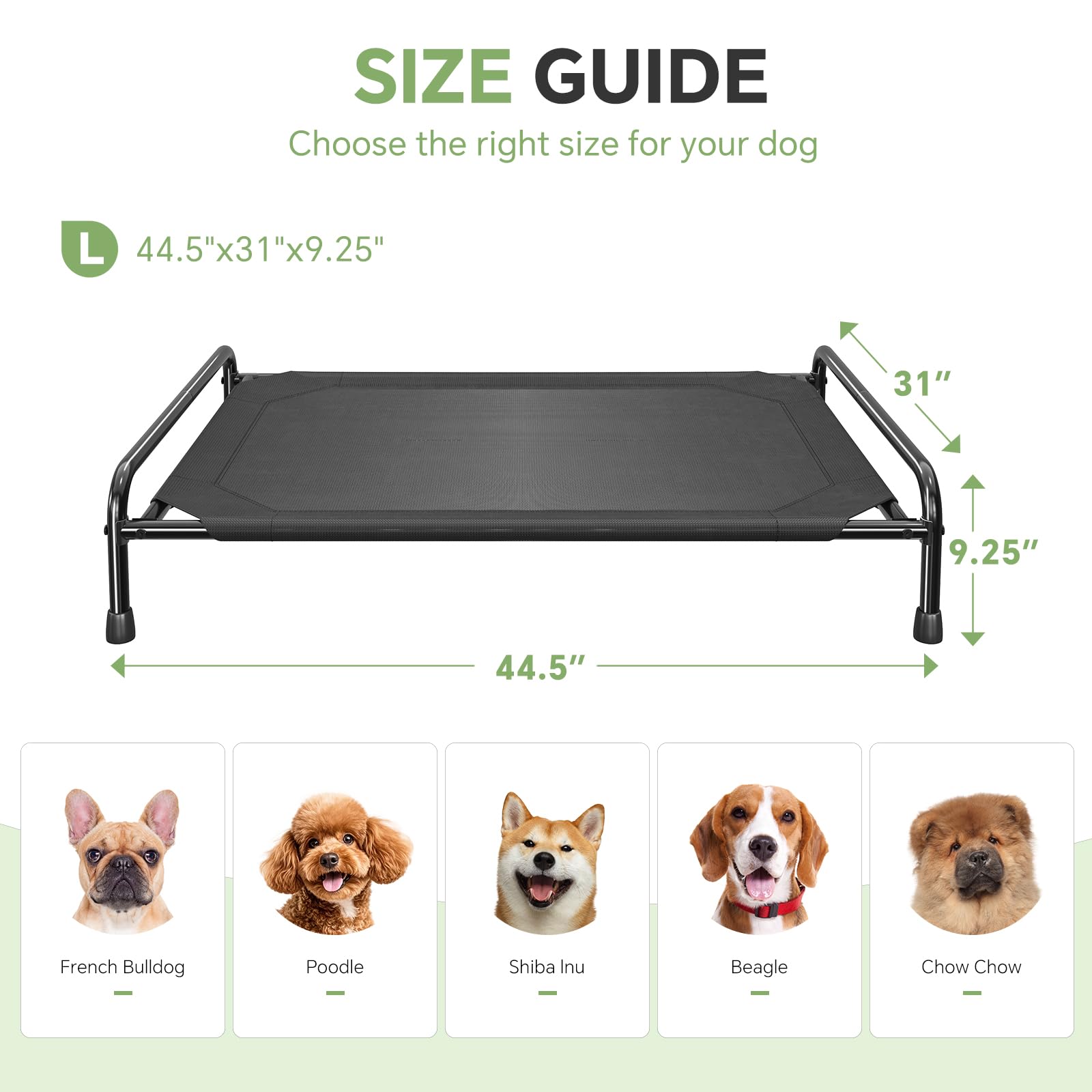 Ekisemio elevated dog bed large dog relaxing comfortably