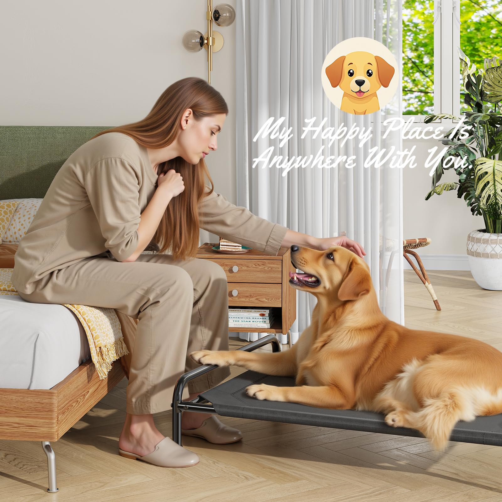 Ekisemio elevated dog bed metal tubing detail highlights strong 12mm frame