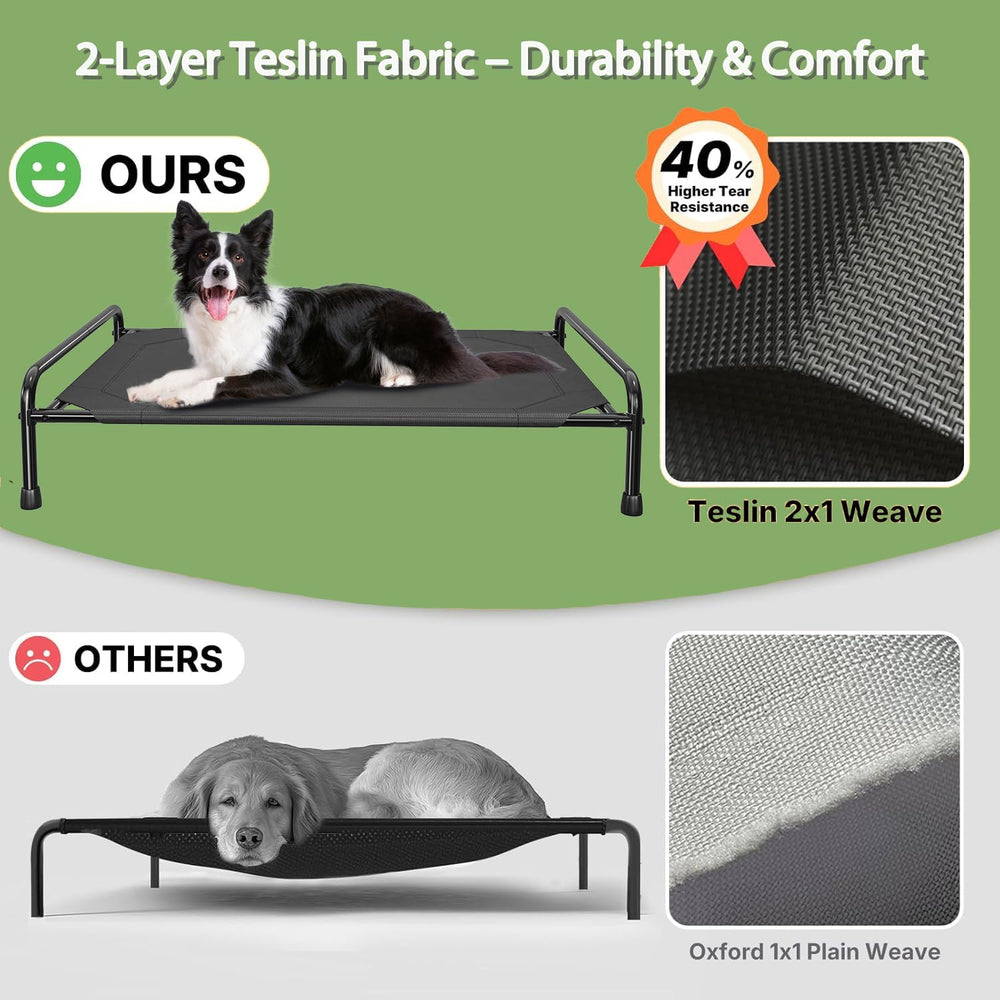 Ekisemio elevated dog bed outdoor use on patio for patio lounging