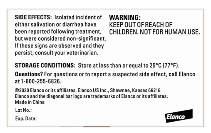 Elanco Tapeworm Dewormer box with informational materials for pet owners.