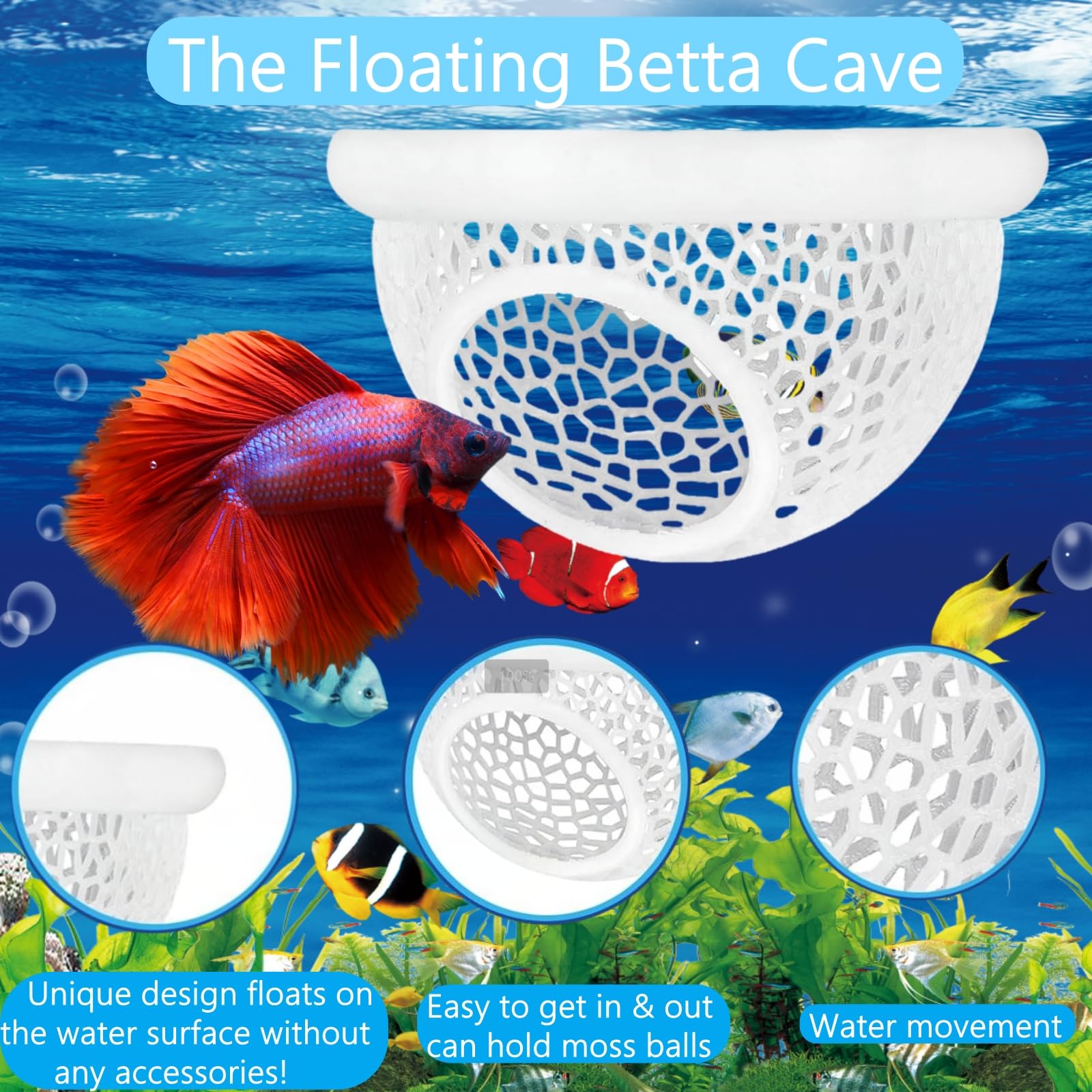 ELCCOTYA floating-plant-barrier-white keeps floating debris away.