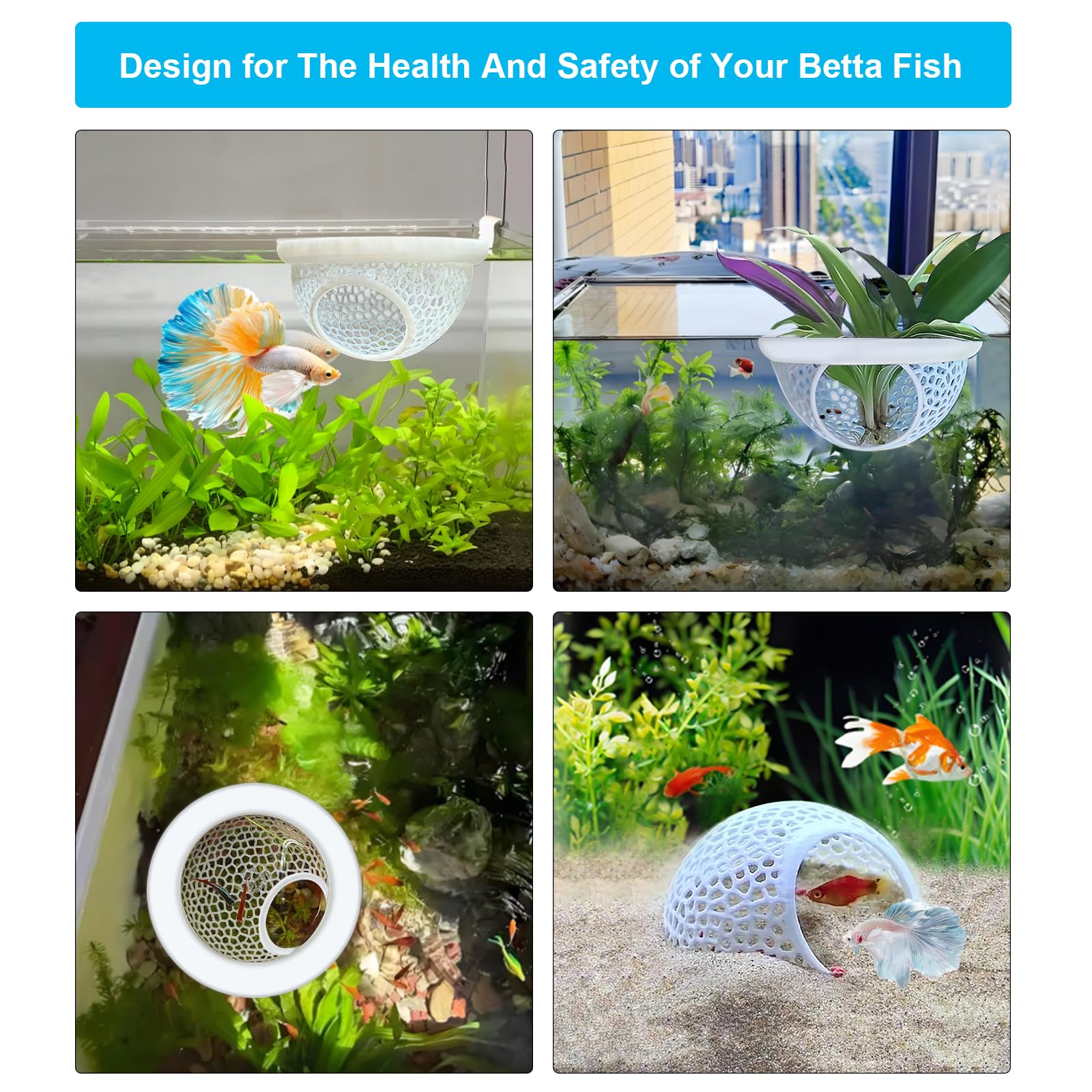 ELCCOTYA shrimp-hideout-white safe in-tank retreat.