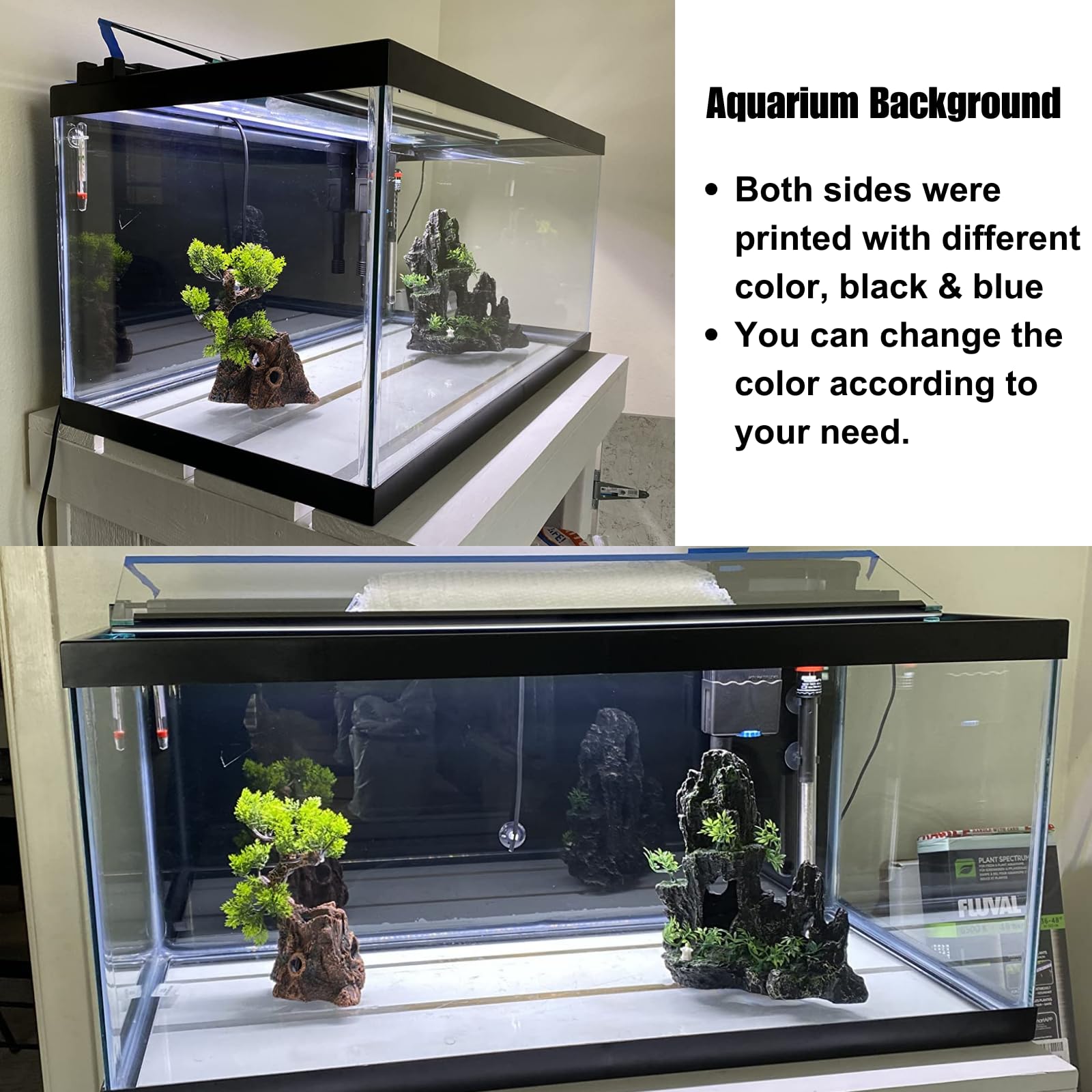ELEBOX easy-trim background fits any tank size.