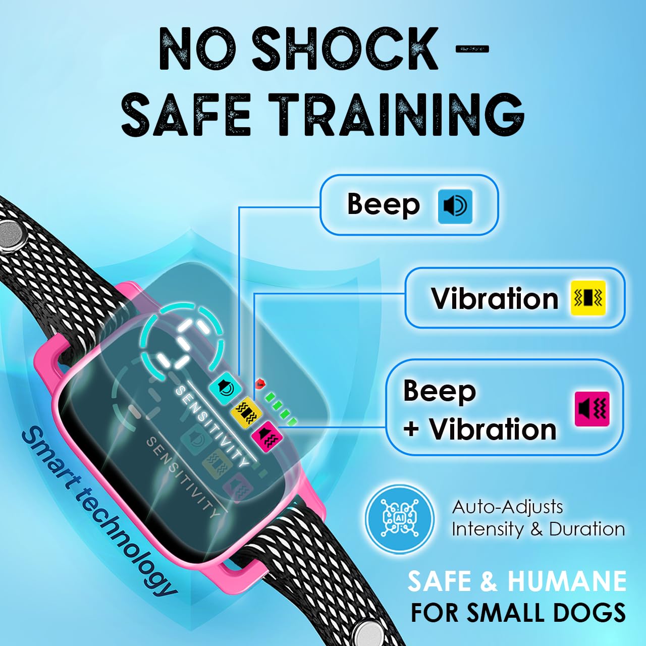 ELECANE three training modes provide flexible, non-shock corrections.