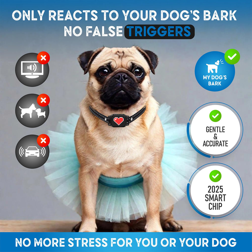 ELECANE bark collar advanced smart chip reduces false triggers for accurate training