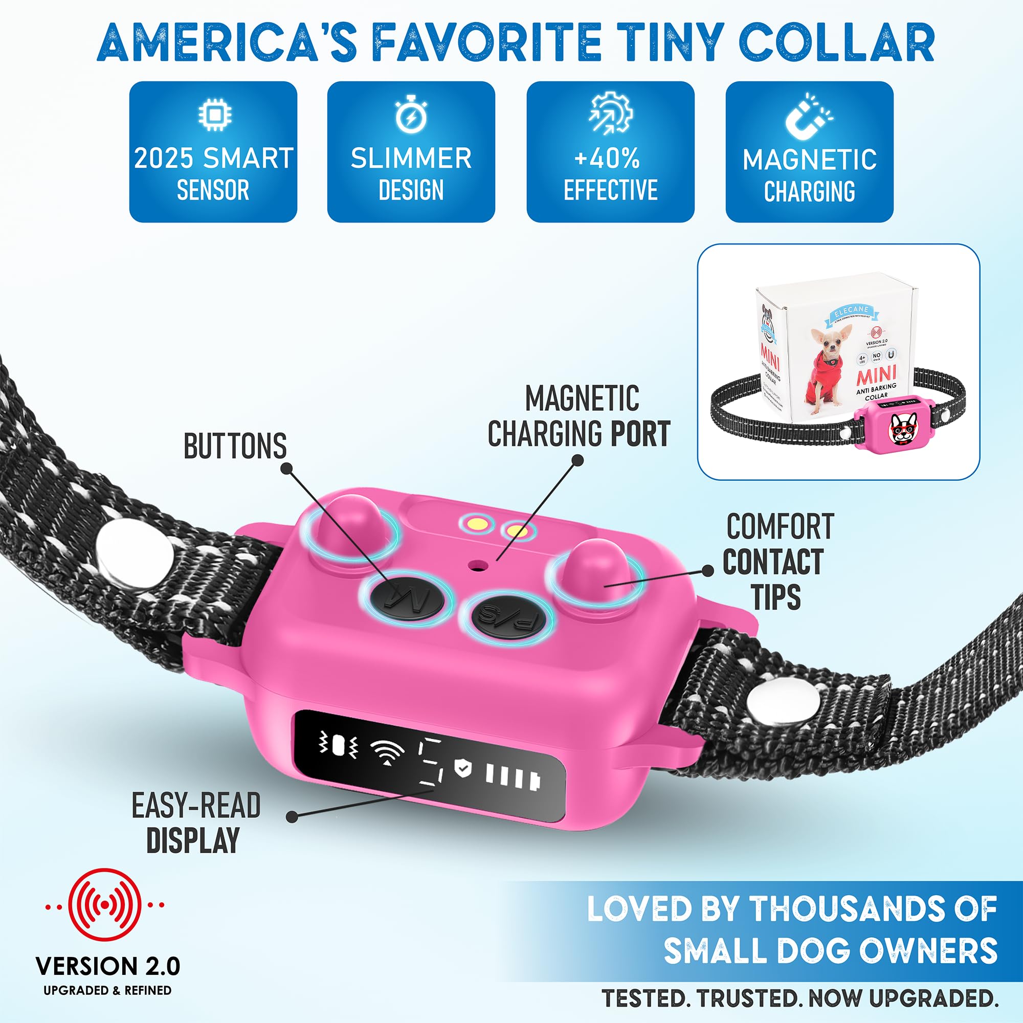 ELECANE bark collar compact design ideal for daily wear