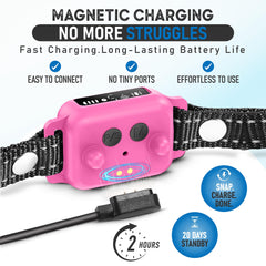 ELECANE bark collar magnetic charging highlights quick, cable-free recharging