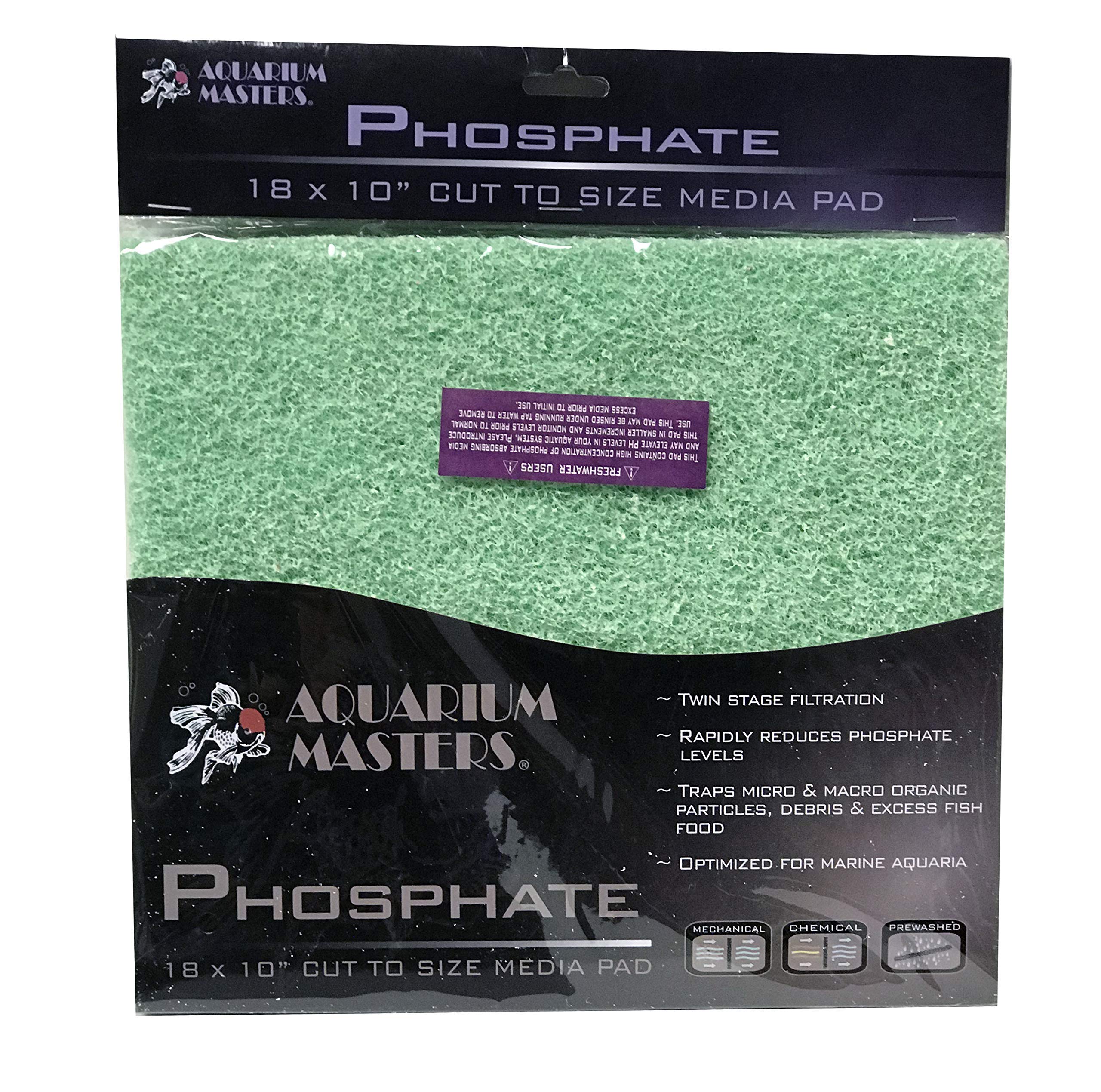 Electronic Arts phosphate reducer pad in sump water flow enhances filtration and reduces buildup.