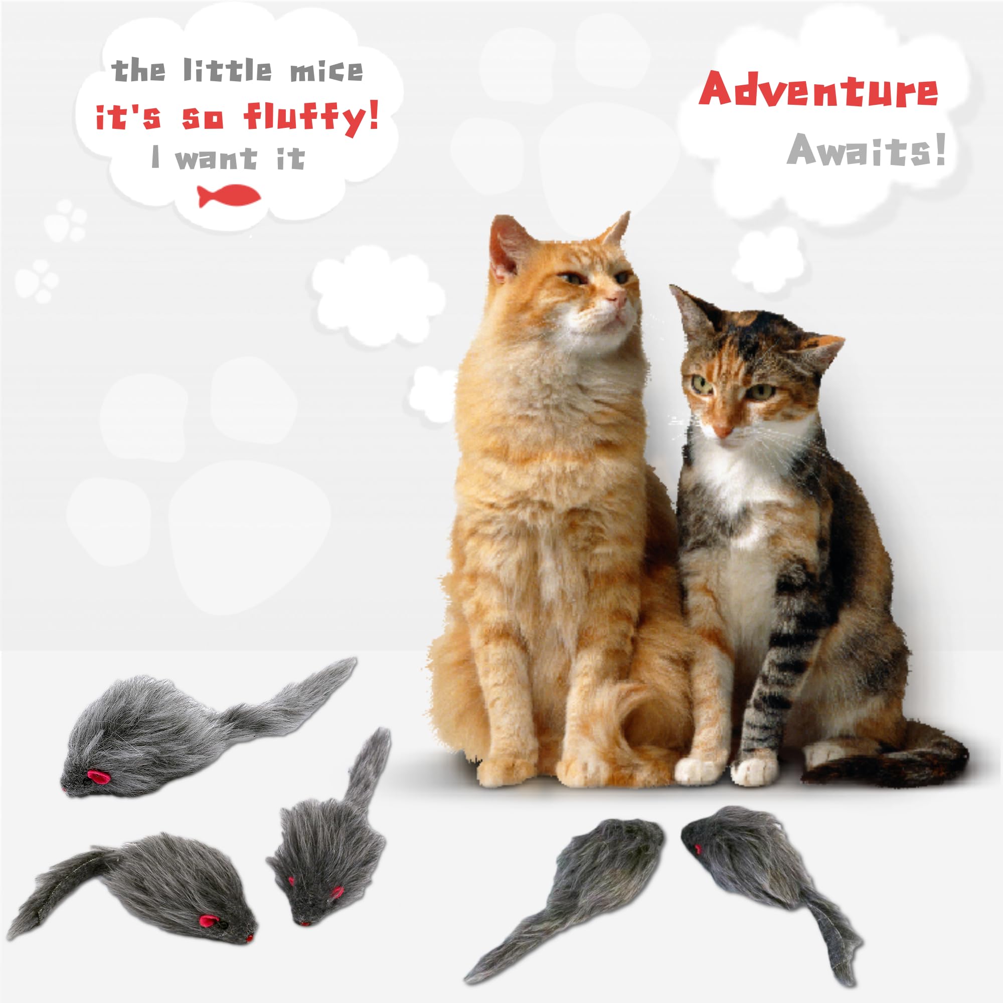 Electspark realistic 6-3 inch mouse size ideal for tossing and fetch