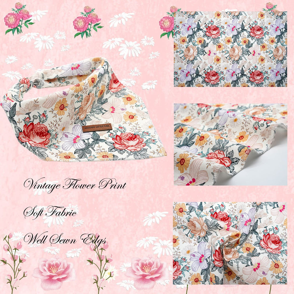 Elegant Little Tail Bandana large vintage flower for standout outfits