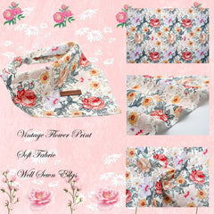 Elegant Little Tail Bandana large vintage flower for standout outfits