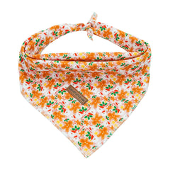 Elegant little tail Christmas bandana closeup shows soft cotton texture for comfort