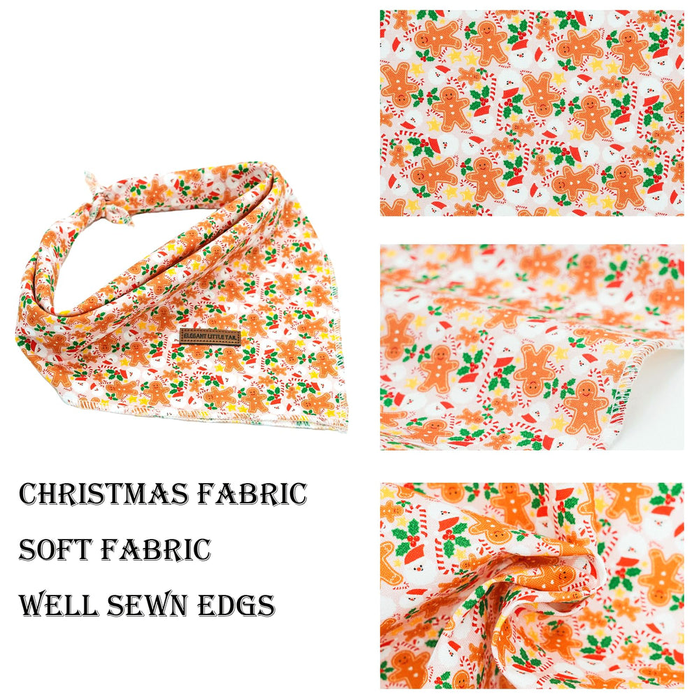 Elegant little tail Christmas bandana on dog for festive style