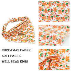 Elegant little tail Christmas bandana on dog for festive style