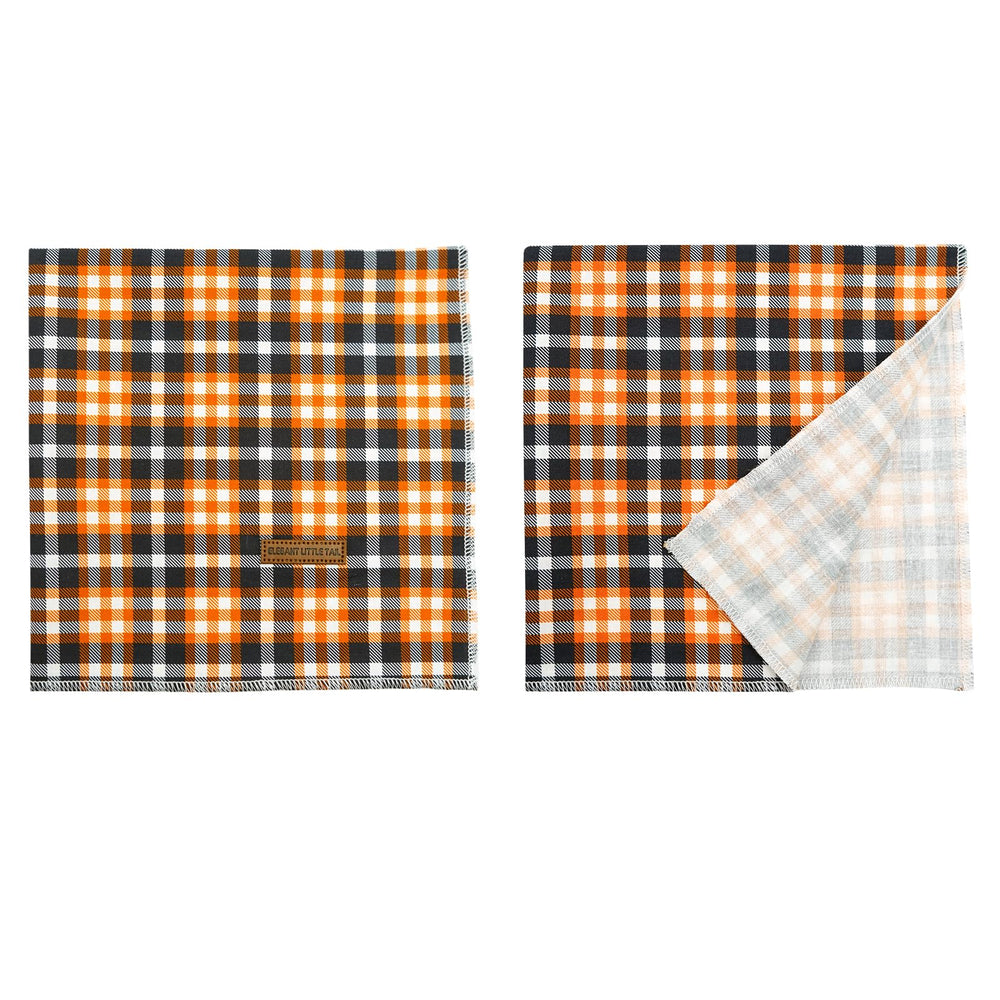Elegant Little Tail dog bandana closeup shows stitching and premium cotton durability.