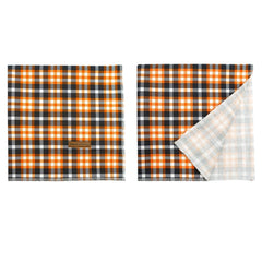 Elegant Little Tail dog bandana closeup shows stitching and premium cotton durability.