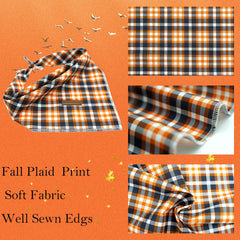 Elegant Little Tail dog bandana in fall design on dog for seasonal charm.