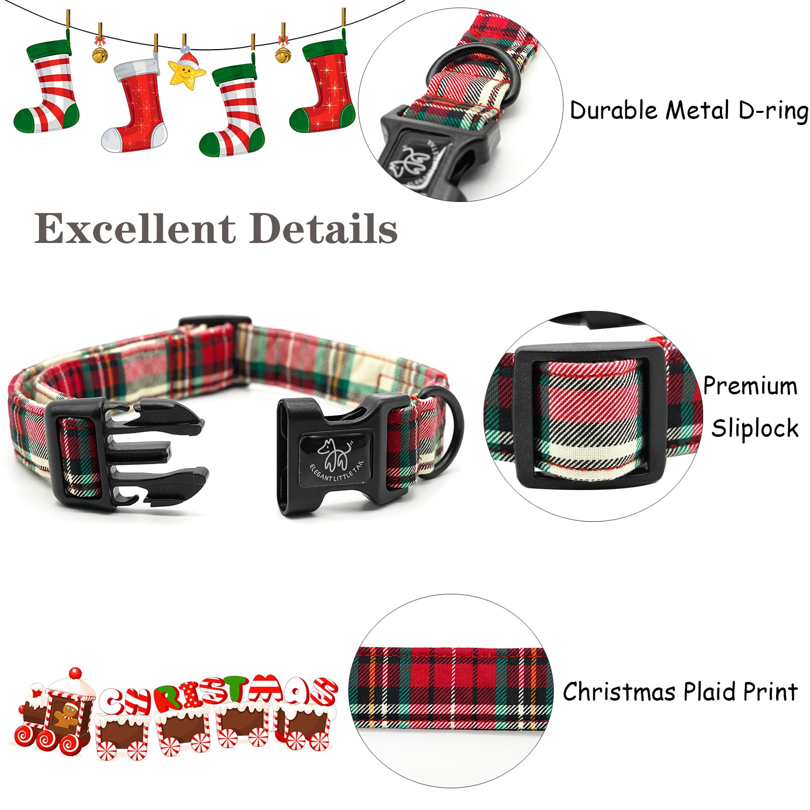 Elegant Little Tail dog collar with durable eco-friendly buckle for secure wear
