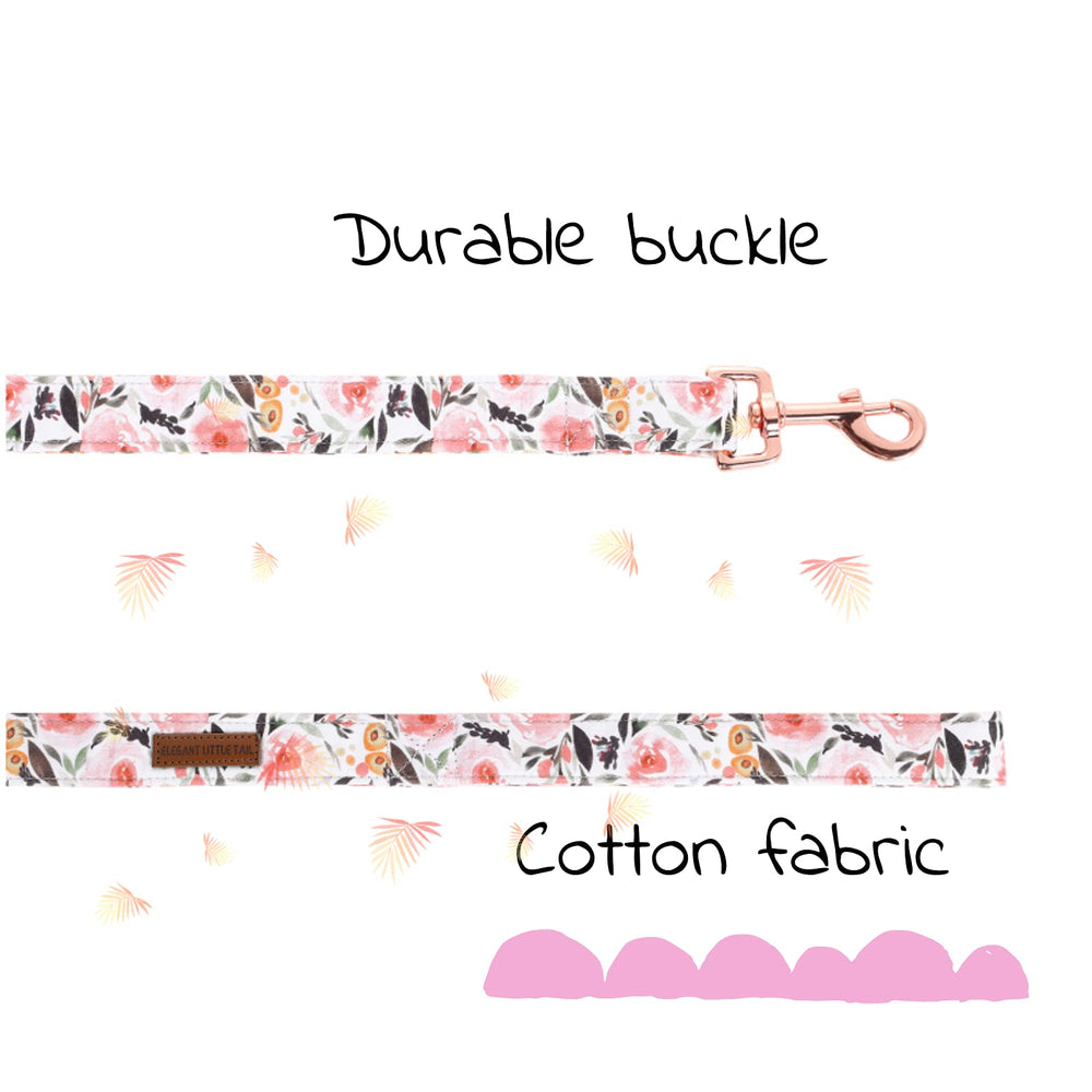 Elegant little tail Soft Handle Leash close-up showing plush cotton feel for comfortable grip