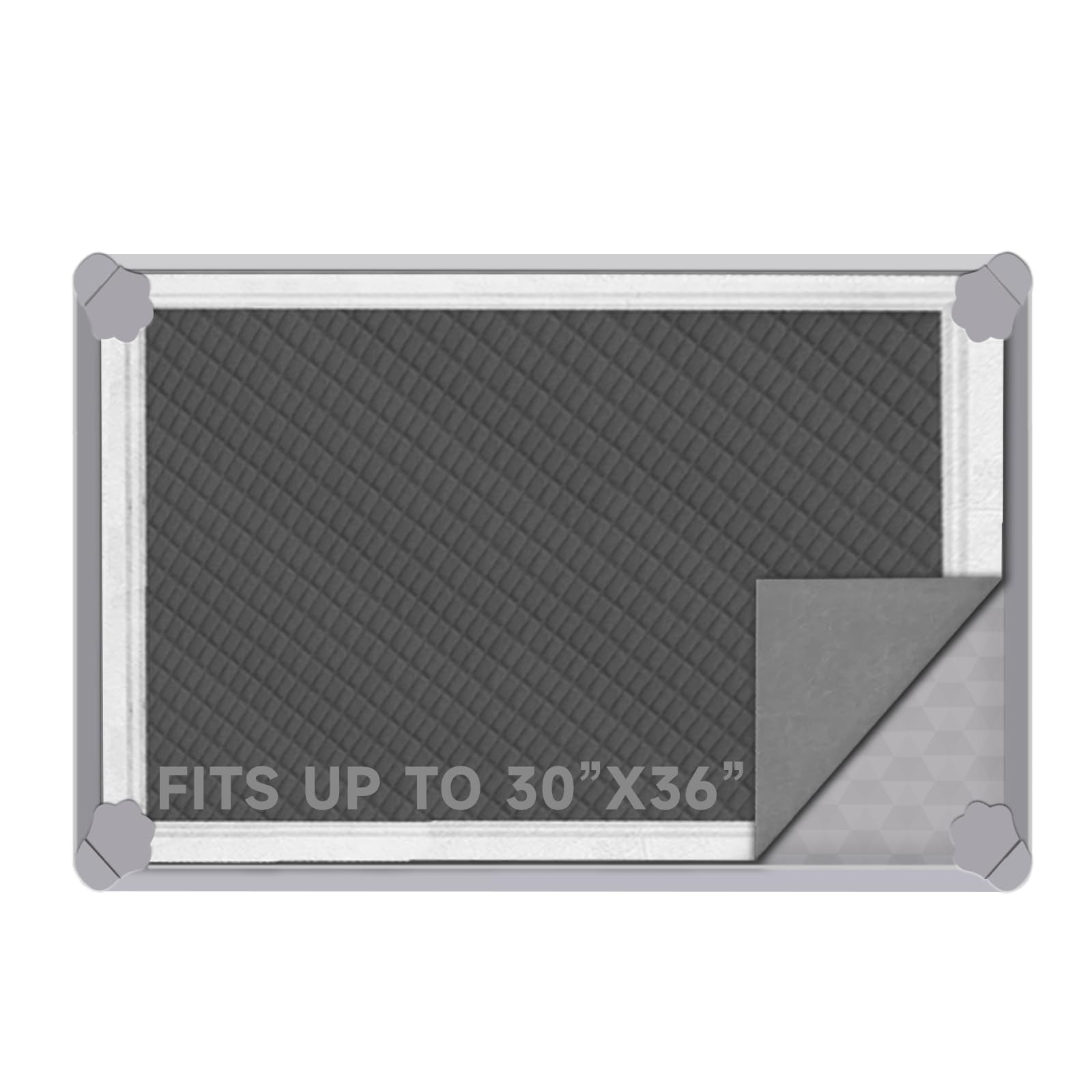 ELEGX Pee Pads Tray 30x36 silicone flat lay protects floors during training