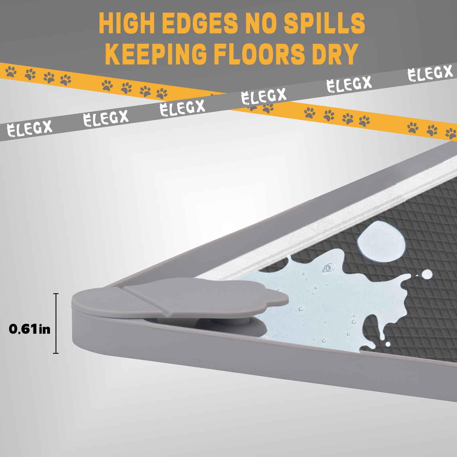 ELEGX tray being wiped with damp cloth highlights easy maintenance