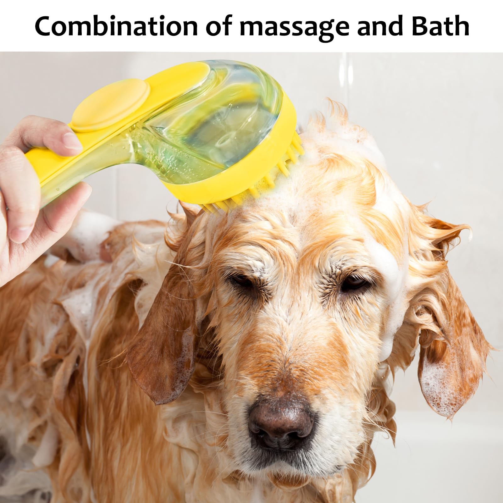 ELEGX soft silicone bristles soothe skin while brushing during bath sessions.