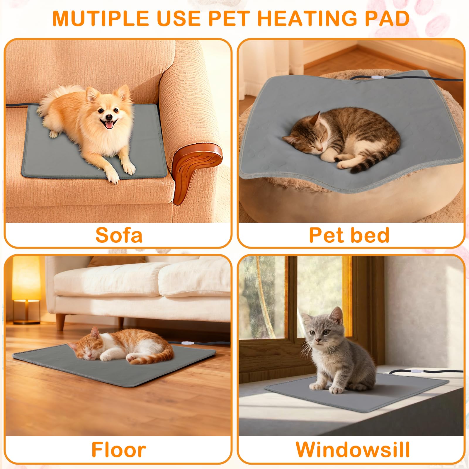 Easy-clean surface of the ELEGX heating pad after use