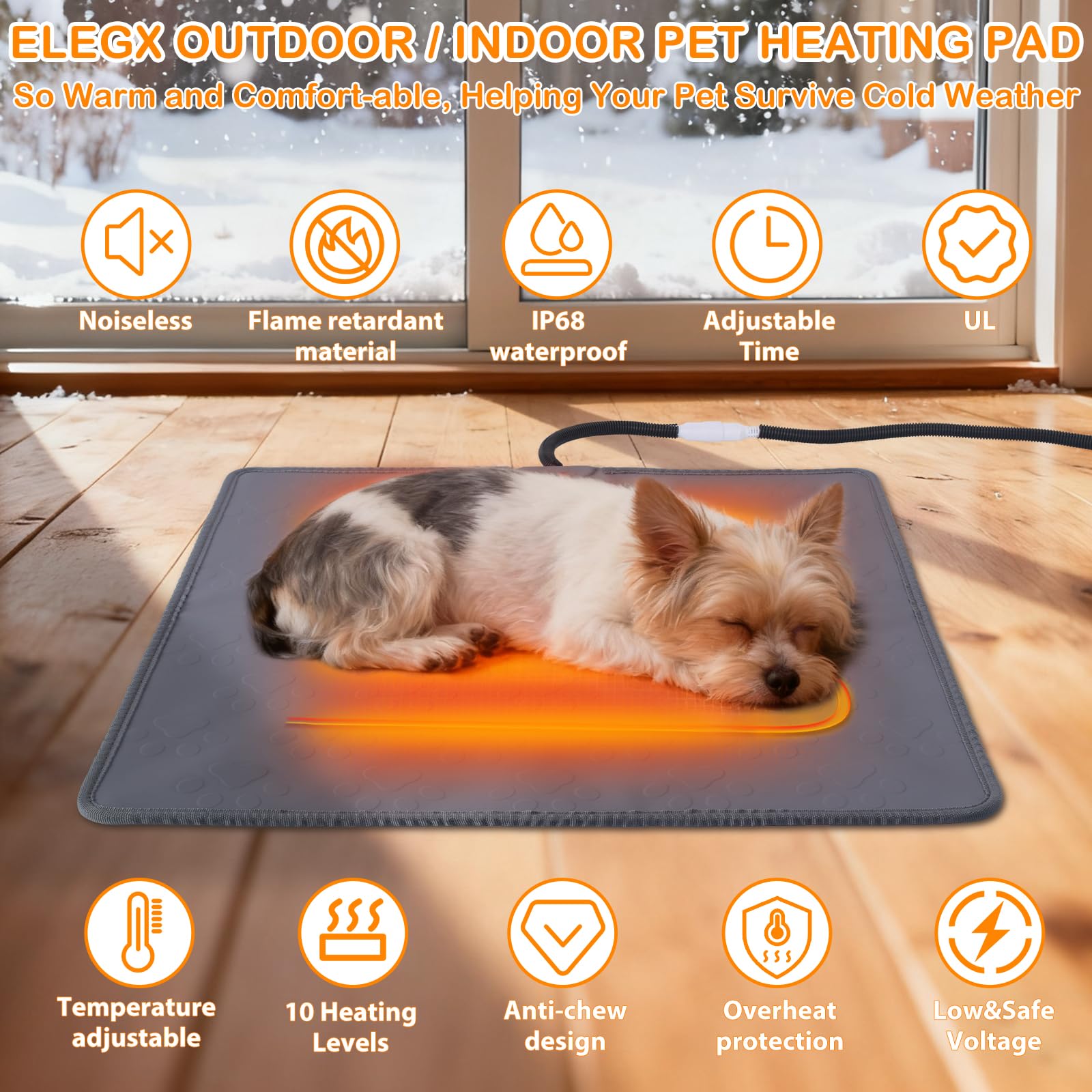 Closeup of ELEGX warming wire showing quick heat response for cozy spots